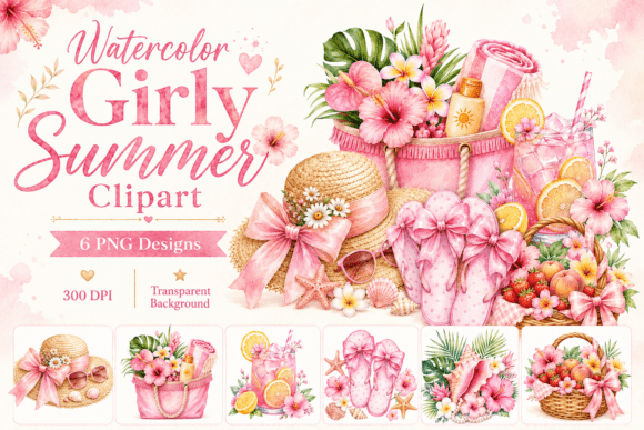 Choosing the Right Watercolor Girly Summer Clipart for Professional Results