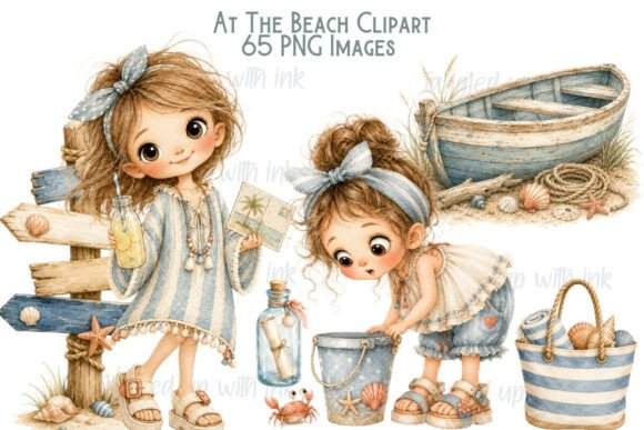 Evaluating the Beach Girl Clipart Bundle PNG for Coastal Design Projects