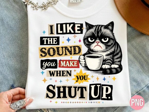 Evaluating the I Like Sound When Shut Up Cat PNG Shirt Design for Print-on-Demand
