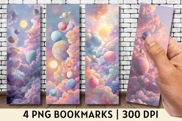 Pastel Space Nebula Planet Sky Bookmark: A Digital Asset for Creators and Readers