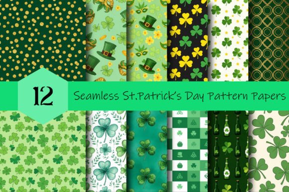 Seamless St. Patrick’s Day Pattern Papers
