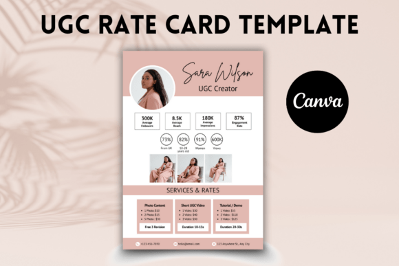UGC Rate Card Editable Canva Template: A Professional Guide for Creators