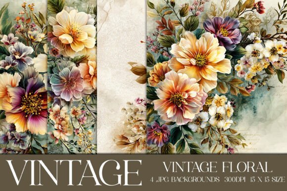 Vintage Floral Backgrounds, S10: Creative Uses